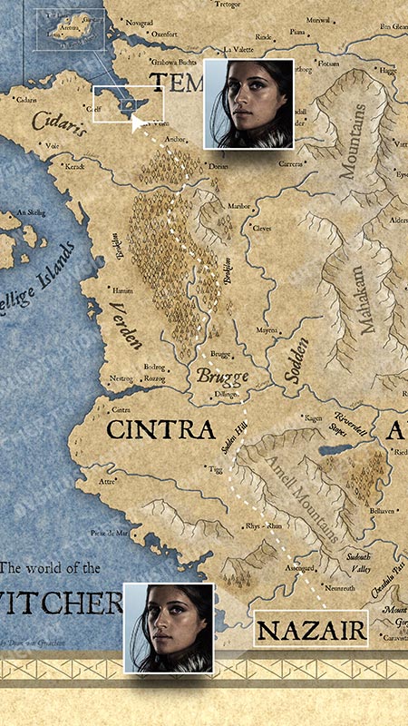 map of the continent witcher